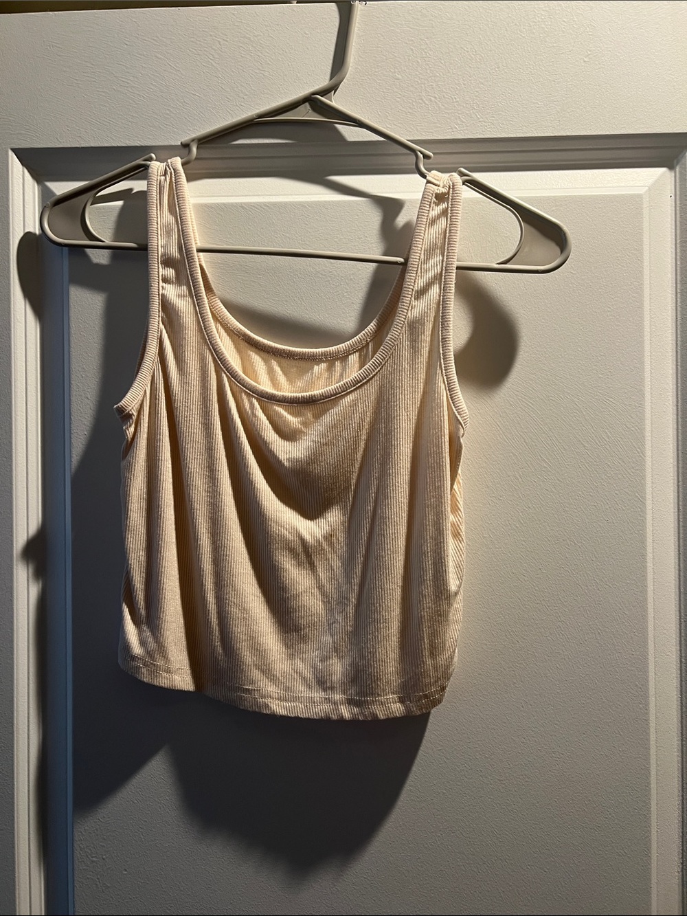 Women's Ribbed Tank Top - Cream